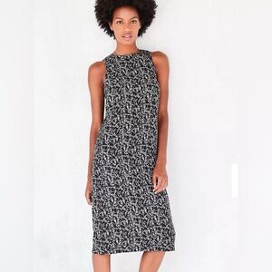Kensie Face Doodle Crepe Midi Dress XS